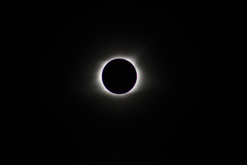 The Great American Eclipse during totality