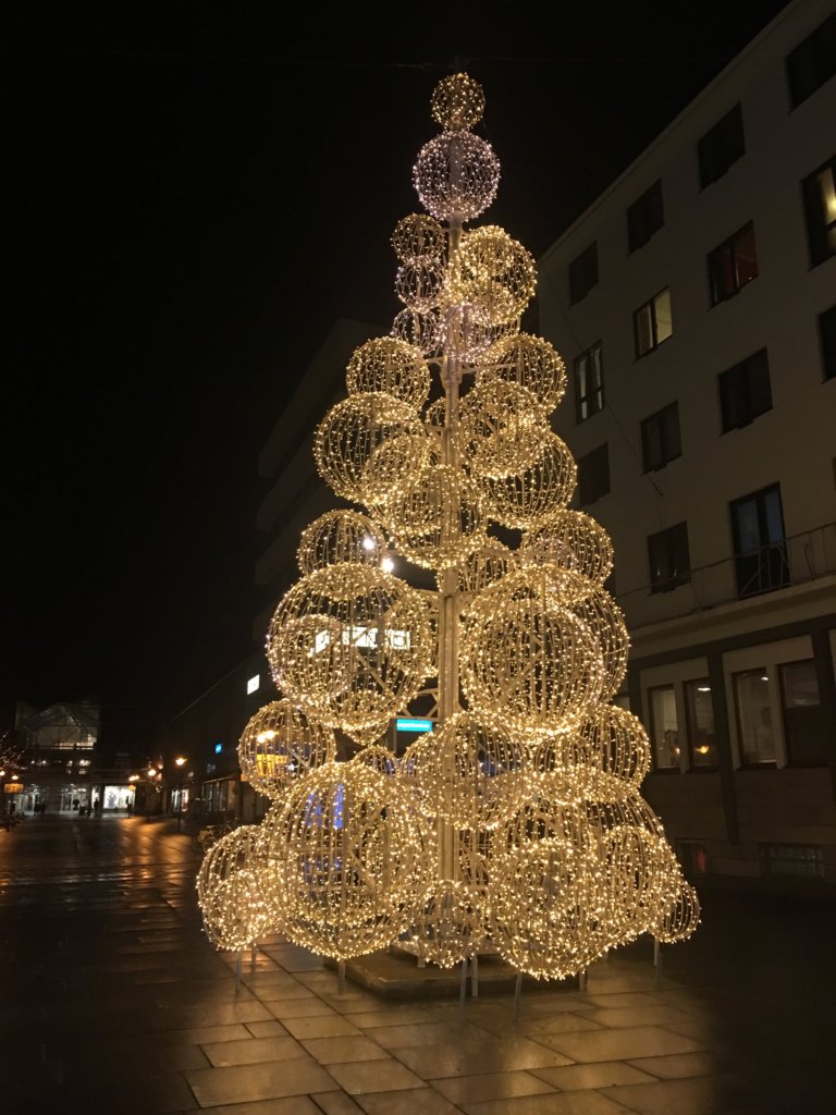 Christmas tree in Bodø