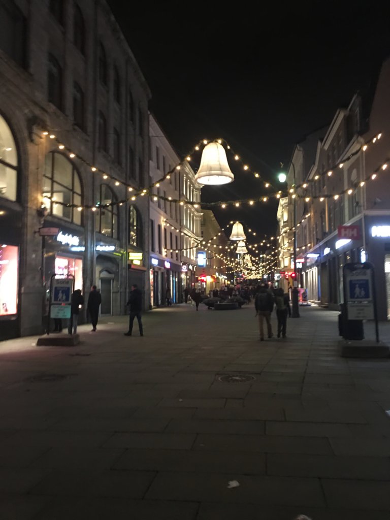 Pedestrian walkway in Downtown Oslo