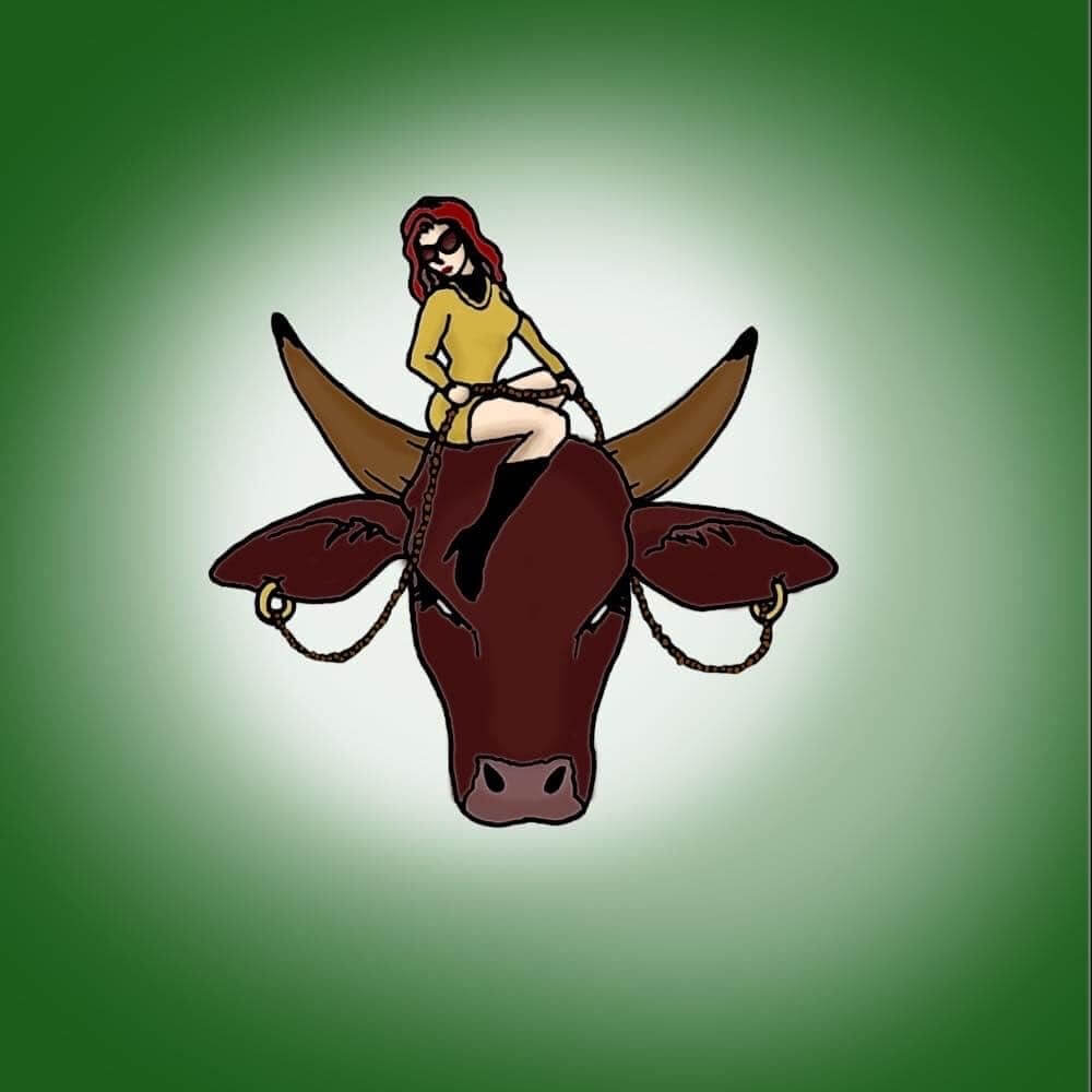 a drawing of the zodiac taurus