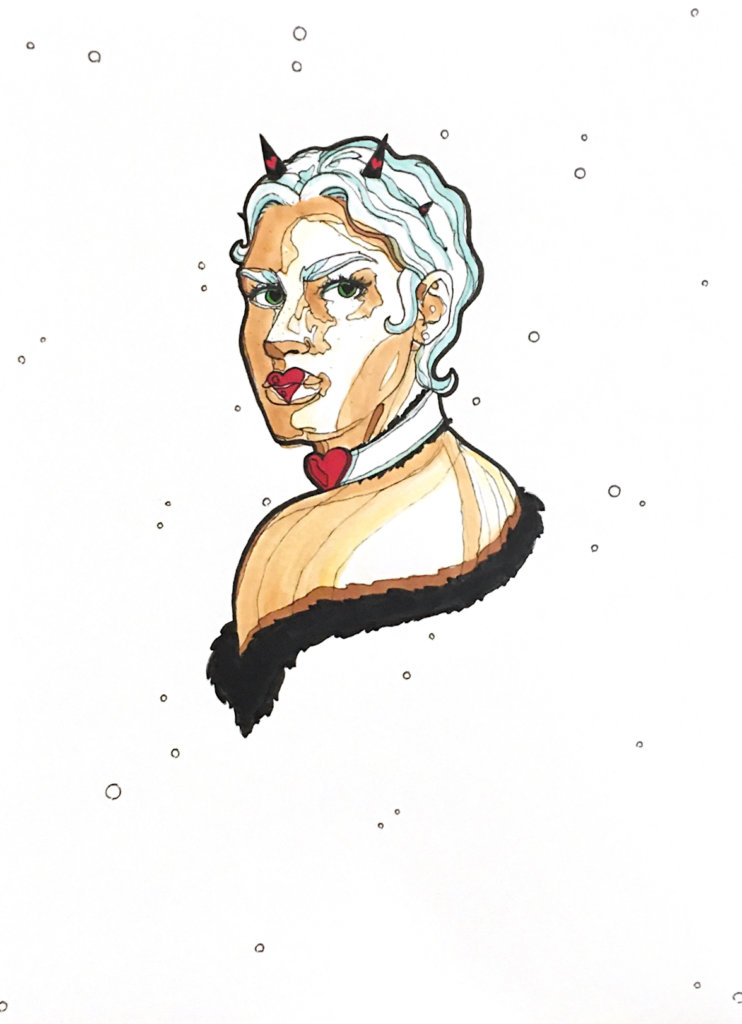 color drawing of a Jack of Hearts