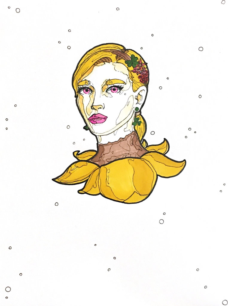 color drawing of a Jack of Clubs