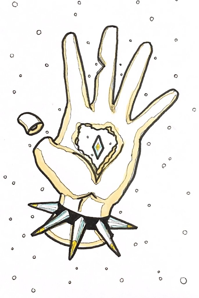 five of diamonds drawing reimagined