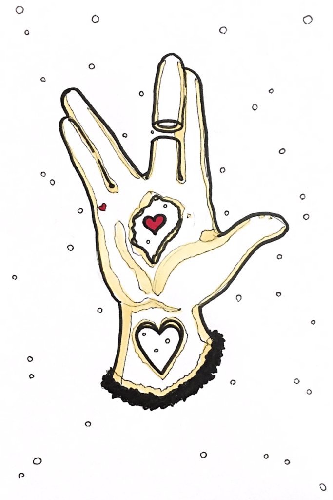 five of hearts drawing