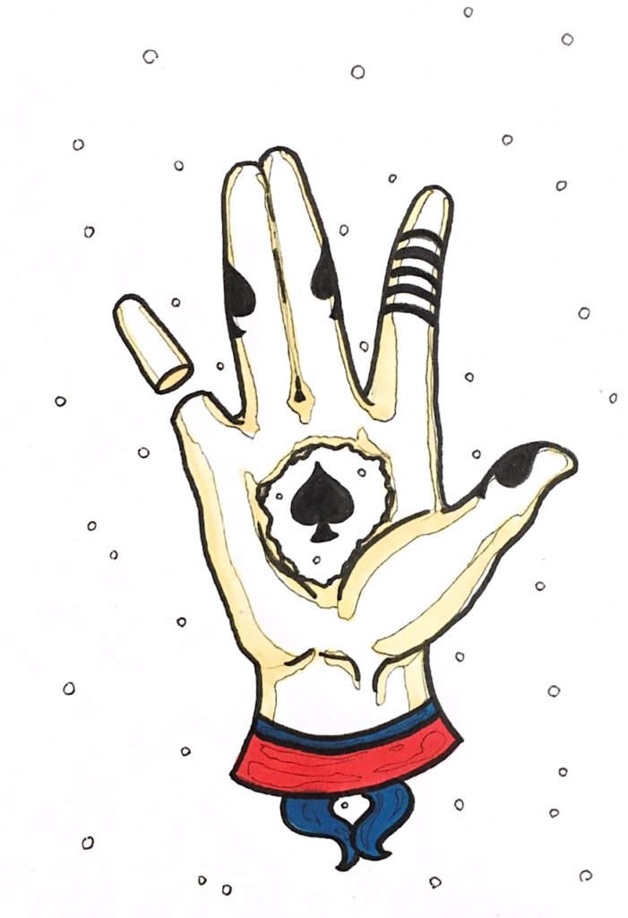 five of spades drawing