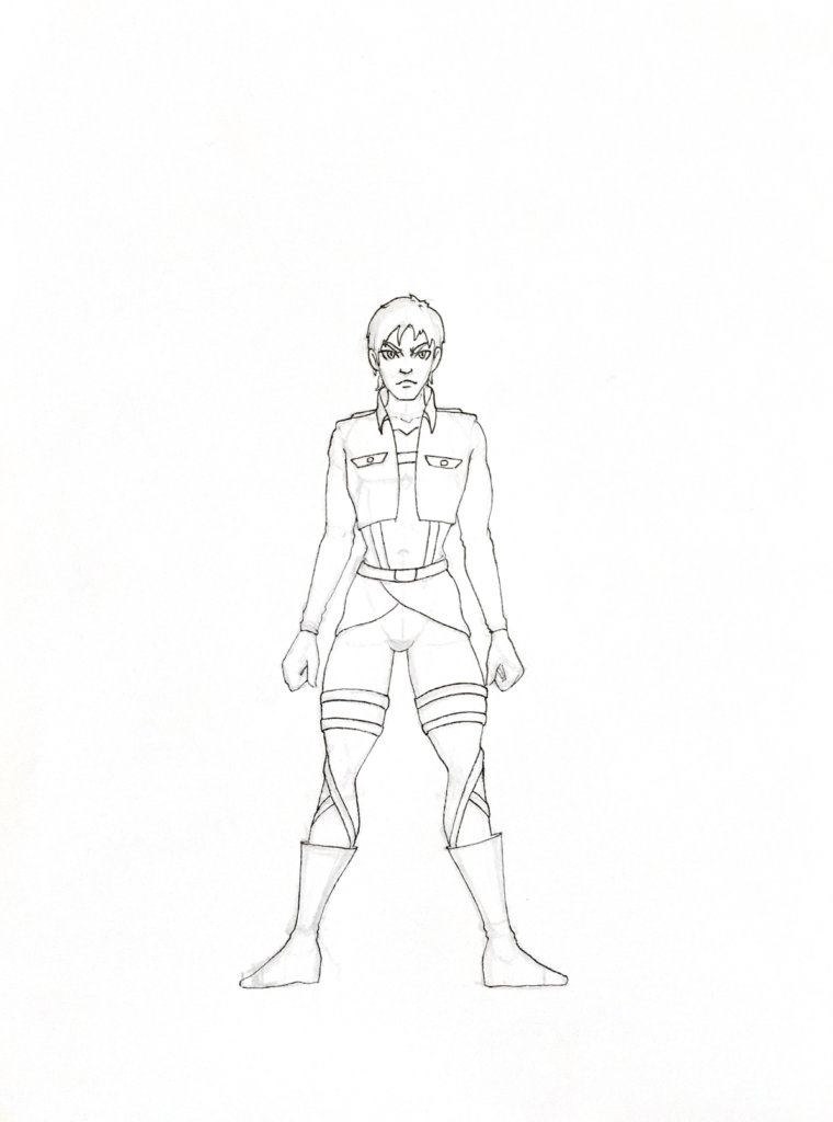 WIP drawing of Eren from Attack on Titan