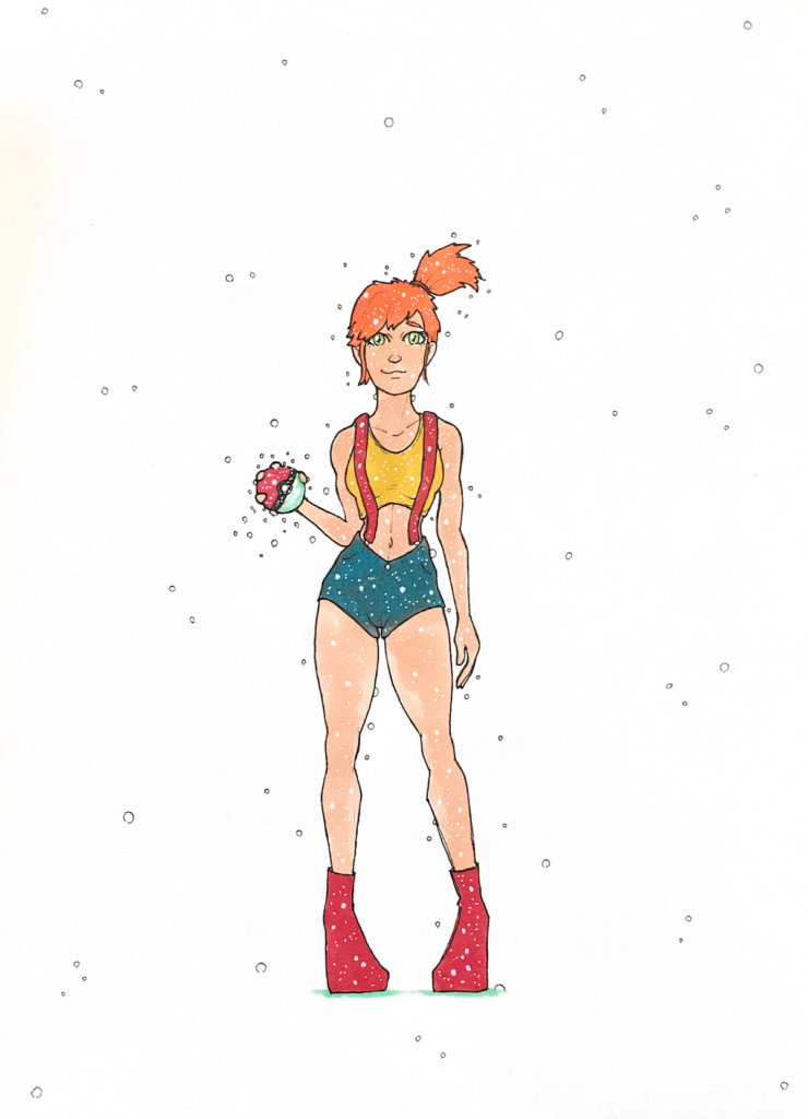 color drawing of Misty from Pokemon