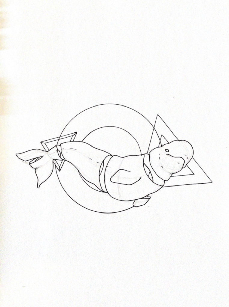 WIP illustration of a beluga