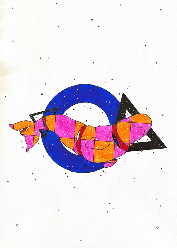 color illustration of a beluga