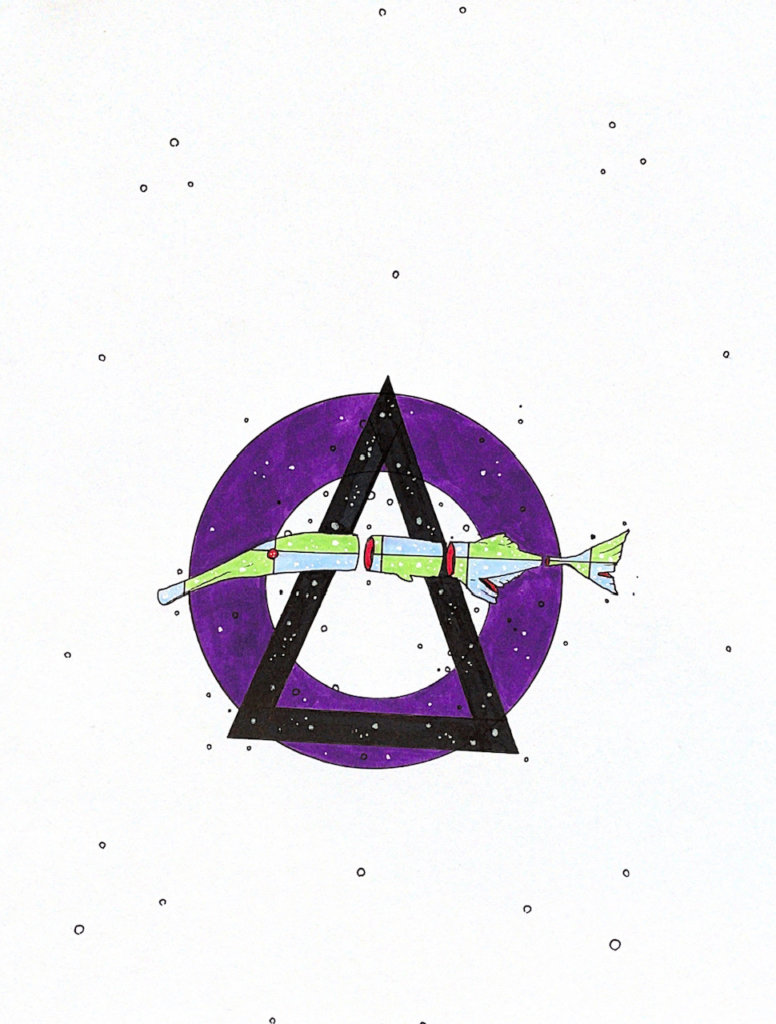 color illustration of a little fish