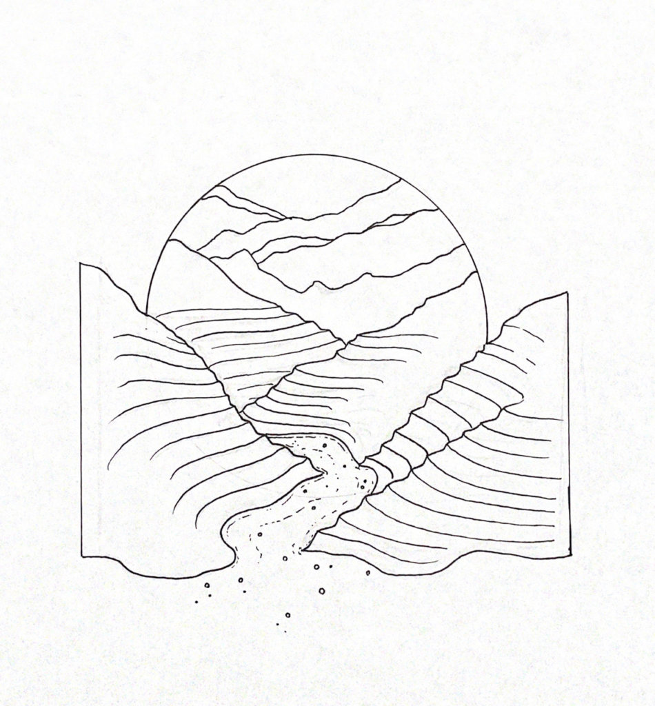 WIP illustration of paddy fields