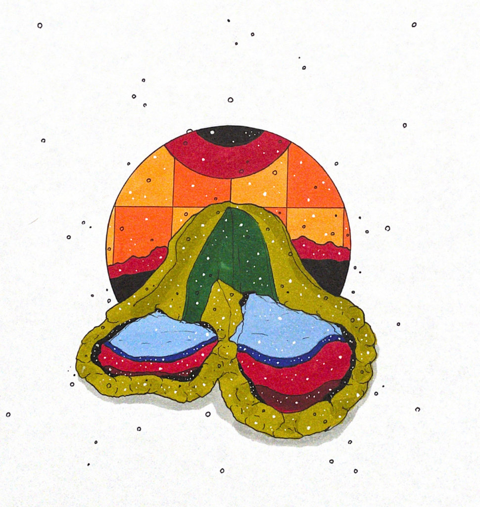 color illustration of some hot springs