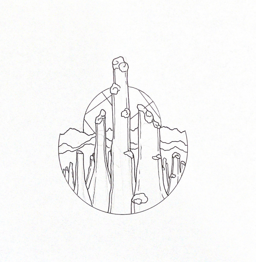 WIP illustration of karsts