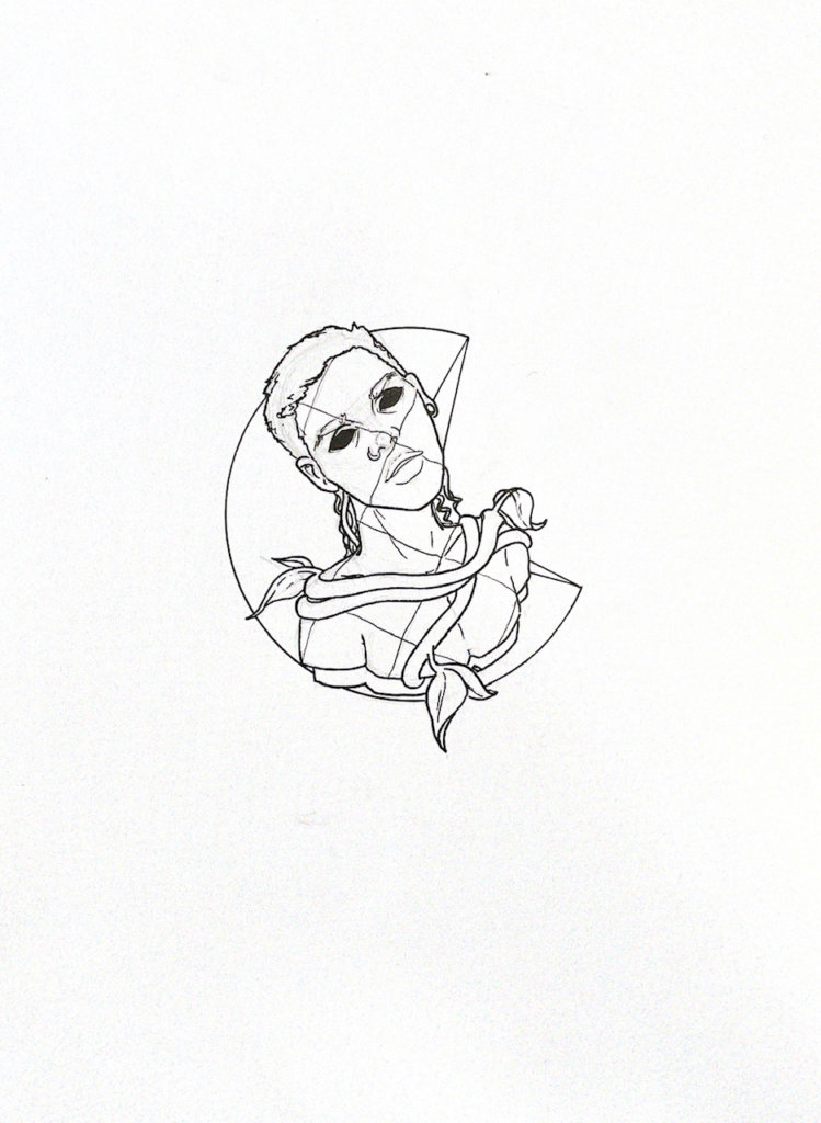 WIP illustration a self portrait of me