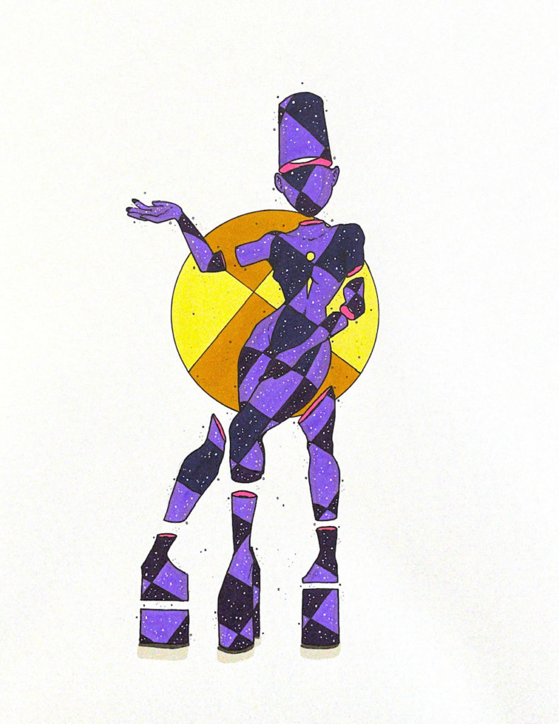 color illustration of a person waving their hand to the side